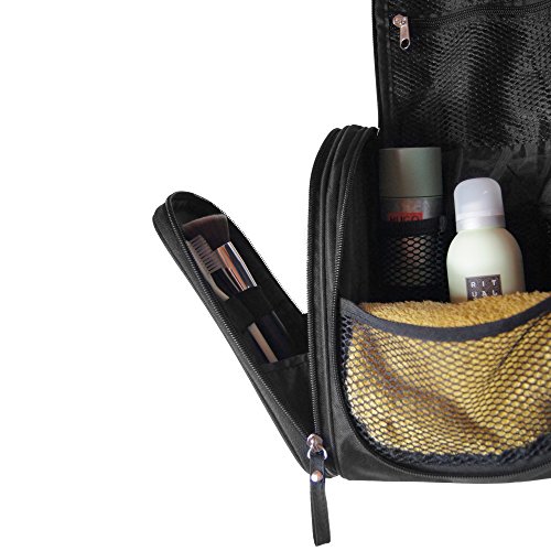 Neceser de Viaje Grande para Hombre y Mujer • Bolsa de Aseo Impermeable • Bolsa de Mano de Viaje para cosméticos Afeitado Productos de Ducha • Bolsa de Viaje • Plegable y con asa para Colgar