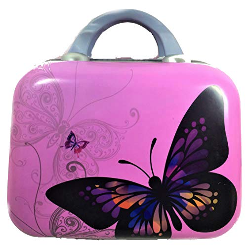 Neceser Rígido de Viaje, Adaptable a Las Asas Telescópicas de Las Maletas. Medidas: 34x33x17 cms. (Rosa)