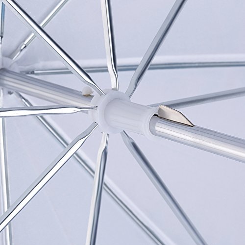 Neewer Nueva Fotografía Profesional 33"83cm iluminación del Estudio reflexivo de Flash Translucent White Umbrella Suave (Cantidad: 3)