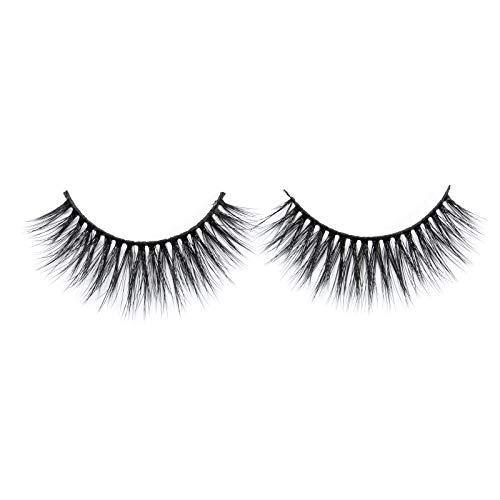 Neflyon 3D Mink False Eyelashes Hand Made Natural Look and Reusable Long Mink Fake Eyelash 5 Pair Package