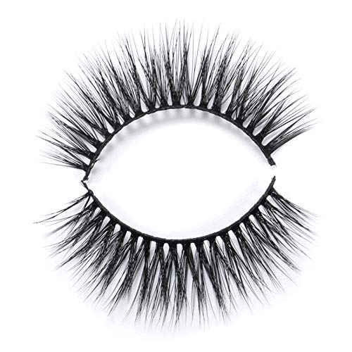 Neflyon 3D Mink False Eyelashes Hand Made Natural Look and Reusable Long Mink Fake Eyelash 5 Pair Package