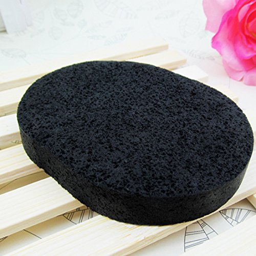 Negro Bambú Carbón Esponja Grueso Limpieza profunda Lavado Facial Maquillaje Soplo