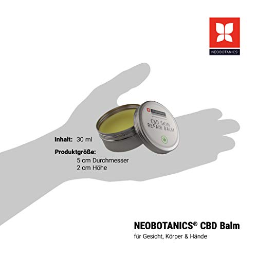 NEOBOTANICS® SOS Bálsamo de reparación de sensibilidadcon con el cannabidiol. Contra la neurodermatitis, la psoriasis, el eczema. Alivio para la piel seca y con picor con manteca de karité y jojoba.