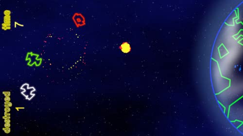 Neon Asteroids Attack