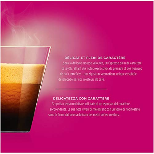 NESCAFÉ Dolce Gusto Espresso | 48 capsules de café | Fèves arabica nobles à 100% | Espresso de caractère | Note de grenade fruitée | Velouté Crema | Capsules à l'arôme | 3 pack (3 x 16 capsules)