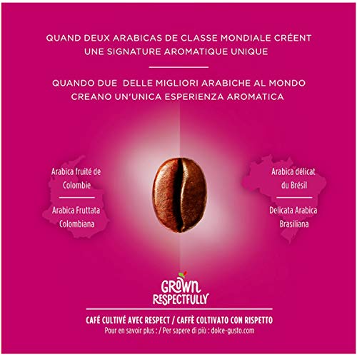 NESCAFÉ Dolce Gusto Espresso | 48 capsules de café | Fèves arabica nobles à 100% | Espresso de caractère | Note de grenade fruitée | Velouté Crema | Capsules à l'arôme | 3 pack (3 x 16 capsules)