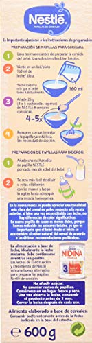Nestlé Papilla 8 Cereales con Cacao - Alimento Para bebés - Paquete de 6x600 g - Total: 3.6kg