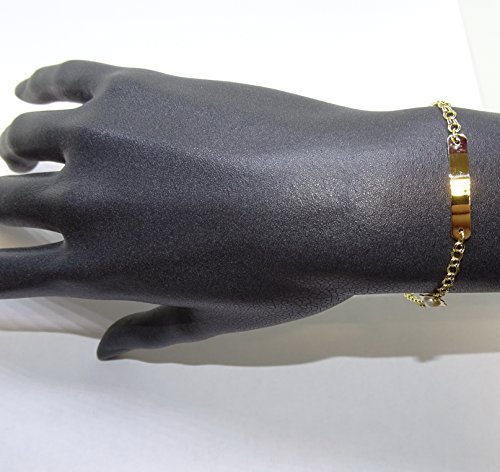Never Say Never Pulsera de Oro Amarillo de 18kts para niña Ideal para comunión con Perlas cultivadas de 4.5mm 17.50cm