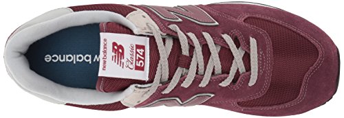 New Balance Hombre 574v2-core Trainers Zapatillas, Rojo (Burgundy), 44 EU