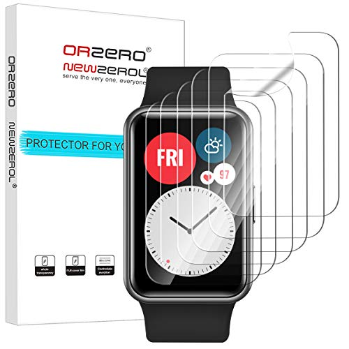 NEWZEROL 6 Piezas Compatible para Huawei Watch Fit/Honor Watch ES Película Protectora TPU Resistente a rayones Película de Alta definición Resistente a rayones para Huawei Watch Fit/Honor Watch ES