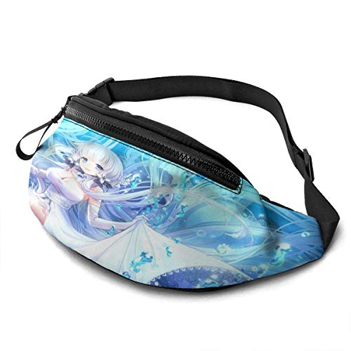 NHCY Plon7ucErt Azur Lane Casual Comic Sports Cool Waist Pack Cofre Bolsa Correa de Hombro Ajustable Hombres y Mujeres Deportes al Aire Libre Fitness Viaje Jogging Bicicleta de montaña