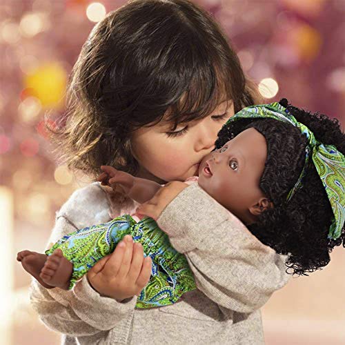 Nice2you muñeca de niña afroamericana Baby Play de 12 Pulgadas para niños cumpleaños