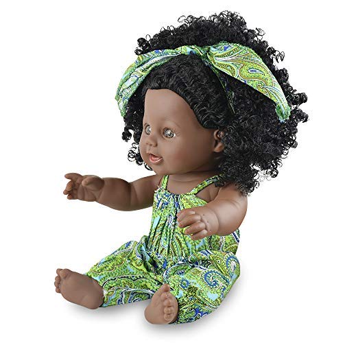 Nice2you muñeca de niña afroamericana Baby Play de 12 Pulgadas para niños cumpleaños
