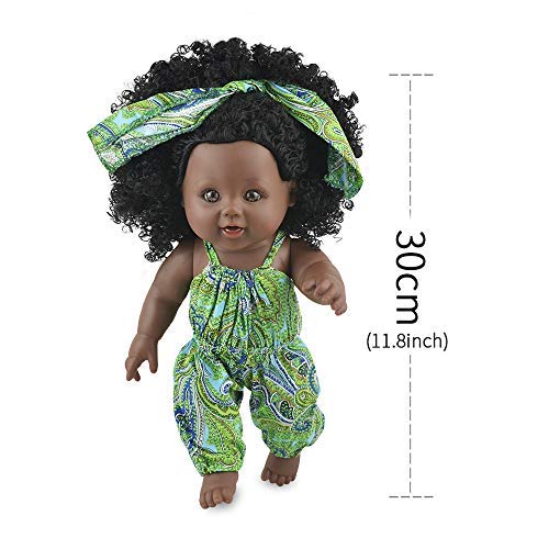 Nice2you muñeca de niña afroamericana Baby Play de 12 Pulgadas para niños cumpleaños