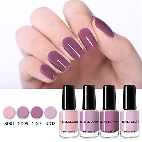 NICOLE DIARY 13 Color Nail Polish purity color Nail Art Starter Kit Peel Off Nail Art Barniz Desnudo Serie Salon Decor Collection 6 ml