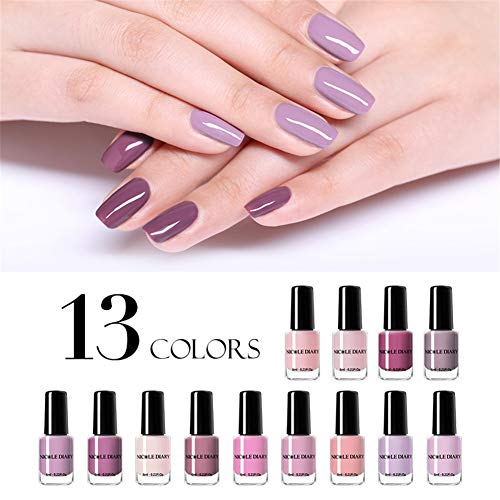 NICOLE DIARY 13 Color Nail Polish purity color Nail Art Starter Kit Peel Off Nail Art Barniz Desnudo Serie Salon Decor Collection 6 ml