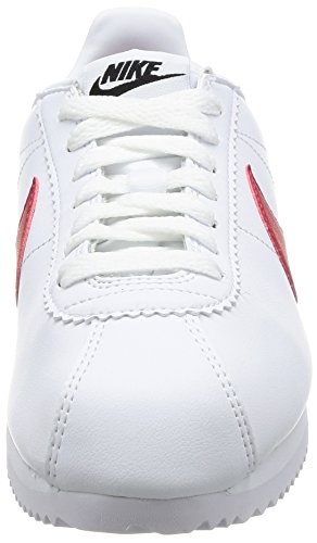NIKE Classic Cortez Leather, Zapatillas para Mujer, Blanco (White/Varsity Red-Varsity Royal 103), 40 EU
