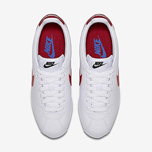 NIKE Classic Cortez Leather, Zapatillas para Mujer, Blanco (White/Varsity Red-Varsity Royal 103), 40 EU