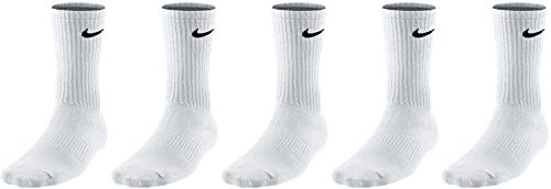 Nike - Juego de 5 pares de calcetines de tenis para hombre y mujer negro y blanco 34/38 EU