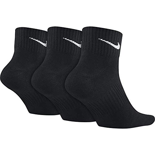 Nike Lightweight Quarter, Pack de 3 Pares de Calcetines, Unisex, Negro, 46-50 XL
