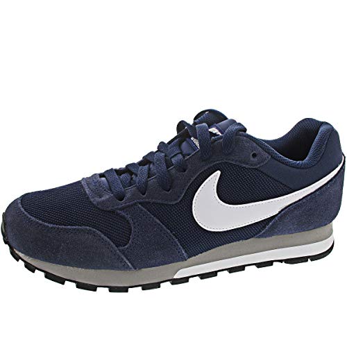 Nike MD Runner 2, Zapatillas para Hombre, Midnight Navy/White/Wolf Grey, 41 EU