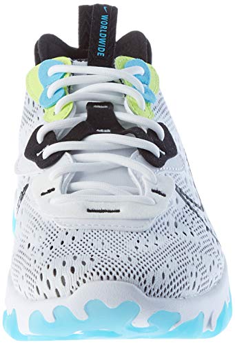 Nike React Vision WW, Zapatillas para Correr para Hombre, White Black Volt Blue Fury, 42 EU