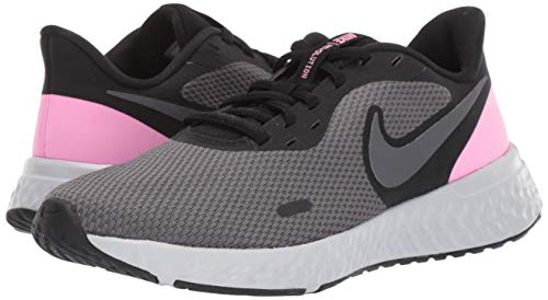 Nike Revolution 5, Mujer, Multicolor (Black/Psychic Pink/Dark Grey 004), 40 EU