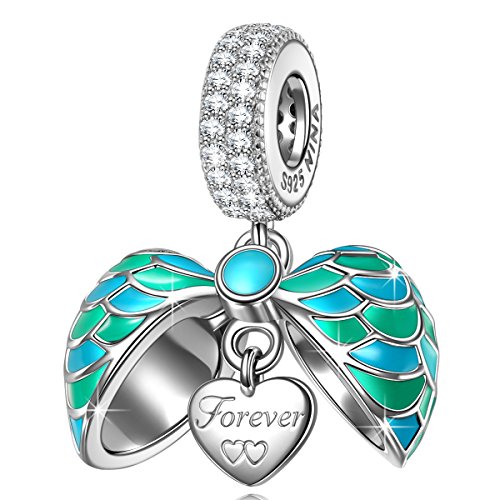 NINAQUEEN Charm Pandora Charms Amor de Corazon Regalos Originales Mujer Niña Regalos para Ella Plata 925 para Madre Novia Esposa