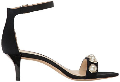 Nine West Mujeres Lipstick Punta Abierta Casual Sandalias con Correa de Tobillo, Black, Talla 7.5