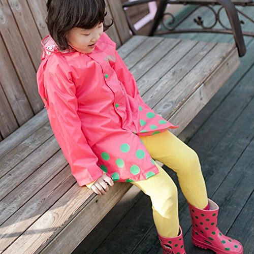 Niño Linda Chubasquero Con Capucha, Dibujos Animados Impermeable Para niños Impermeable Ropa impermeable Ligero para edades de 3-12 años de edad, niñas y niños 4 Tamaño