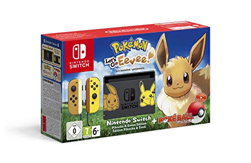 Nintendo Switch: Consola edición Pokémon + Let's Go Eevee (Preinstalado) + Poké Ball Plus (Edición limitada)