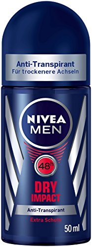 Nivea Deo Hombres Impacto Dry Plus Deoroller, Antitranspirant, Paquete 6er (6 x 50 ml)