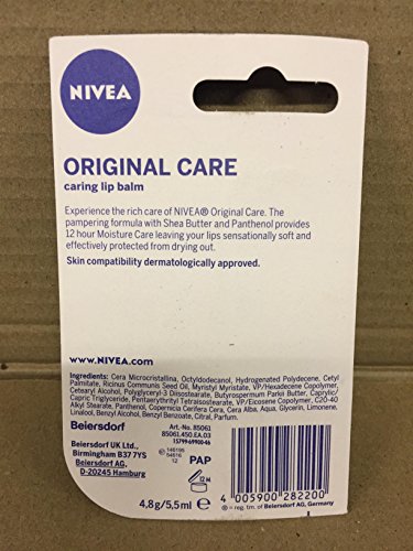 Nivea Essential Care - Bálsamo labial (4,8 g, 2 unidades)