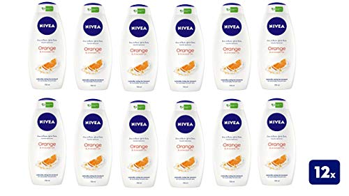 NIVEA Gel de Ducha Care & Orange - Paquete de 12 x 750 ml - Total: 9 l