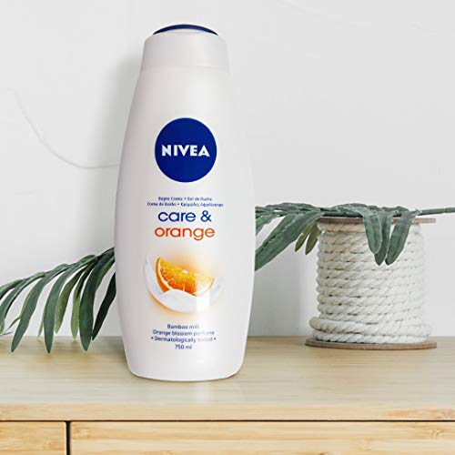 NIVEA Gel de Ducha Care & Orange - Paquete de 12 x 750 ml - Total: 9 l