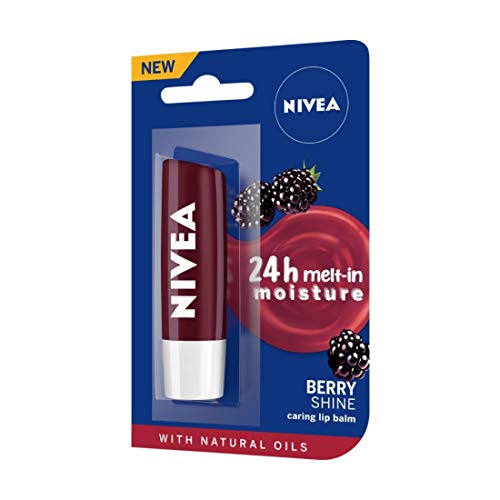 Nivea Lip Care Fruity Shine, Blackberry, 4.8g(Ship from India)