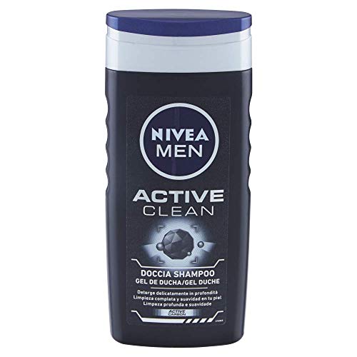 NIVEA Men Active Clean de ducha, 6 paquetes de 250 ML