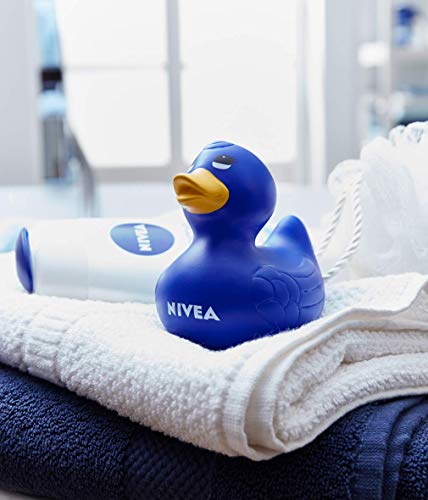 NIVEA Pato de Goma, baño, Juguetes de baño para niños pequeños y Adultos, Azul, L 10cm x A 7cm x A 9cm