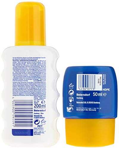 Nivea Sun Kids Protección & Sensitiv Spray solar SPF 50 & gratis viaje Tamaño (x 200 milliliters)