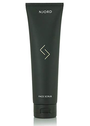 NJORD Face Scrub, Exfoliante Facial Hombre; Limpiador de Poros Remueve Piel Muerta y Impurezas Faciales además de Purificar los Poros, 150 ml