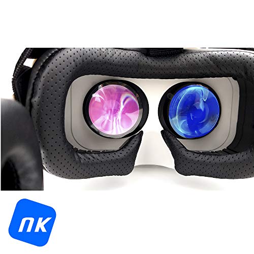 NK GF3114 - Gafas con Visor Adaptador 3D Realidad Virtual VR - Smartphone, con Auriculares, Ángulo de visión 100°, Lente 42mm, Android & iOS