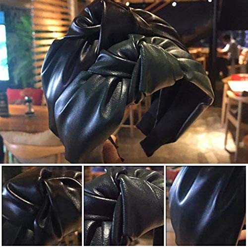 NLJYSH El Pelo del Cuero aro Arco Banda for el Cabello Nudo aro de Pelo de la Muchacha (Color : PK)