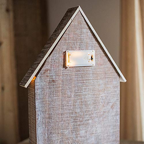 NLYWB Decoración LED de Calendario de Adviento de Madera, diseño Festivo de Navidad con 25 cajones, construcción 100% de Madera con iluminación LED | Linda decoración de Vacaciones