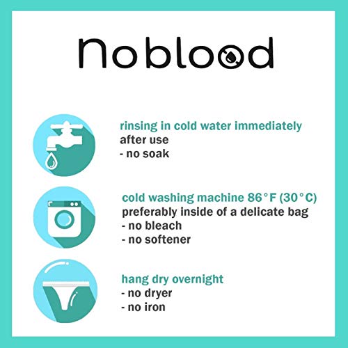 NoBlood Bragas Menstruales absorbentes= 2 tampones - Lavables - Algodón - Ecológicas - Menstruación - Bragas de Reglas Flujo Periódico de moderado a abundante- Incontinencia (Encaje, XL)
