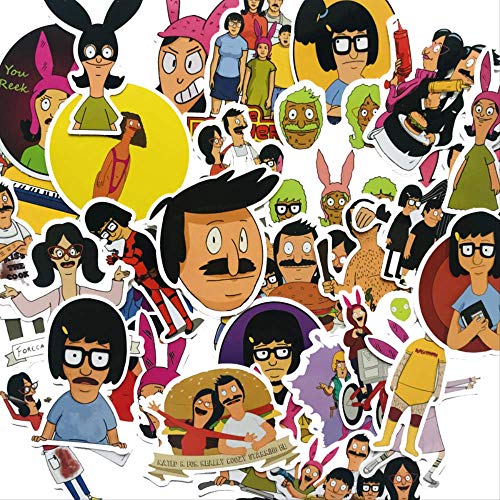 NOBRAND 34 Happy Burger Shop Maletas Trolley Case Teléfono Móvil Laptop Papelería Pegatinas