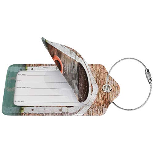 NOLYXICI Etiquetas para Equipaje,Impresión histórica Italiana de la Puerta de Venecia,4 Piezas Etiquetas de Equipaje de Viaje Etiquetas de Identificación de la Maleta para Maletas,Mochila