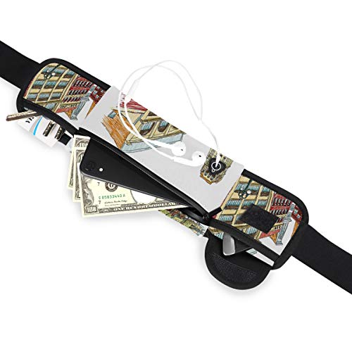 NOLYXICI Impresión urbana de la avenida Woodward de Detroit,Riñonera viajes correr ciclismo camping senderismo al aire libre senderismo hombres y mujeres