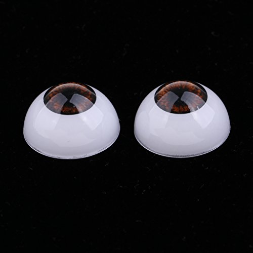 non-brand 4 Piezas Ojos Acrílicos de Seguridad para Baby Doll DIY Accesorios de Muñeca de Bricolaje - Marrón, 22 mm