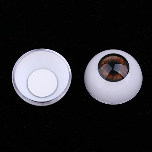 non-brand 4 Piezas Ojos Acrílicos de Seguridad para Baby Doll DIY Accesorios de Muñeca de Bricolaje - Marrón, 22 mm