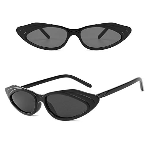 None Brand - Gafas de sol para mujer con montura pequeña, diseño de ojos de gato, tricolor, 5, 5